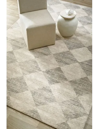 Covor lana Checkered  grey  - 5