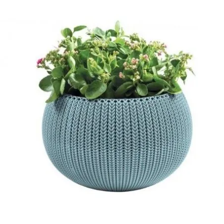 Ghiveci pentru flori, rotund, suspendabil, albastru  - 1