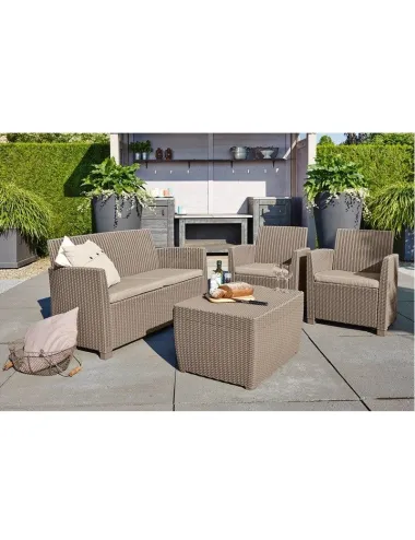Set mobilier gradina ratan, cappuccino  - 2
