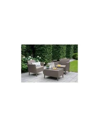 Set mobilier pentru balcon, 2 locuri, cappuccino - 1