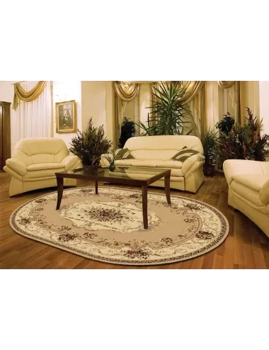 Covor oval cu frunze model clasic