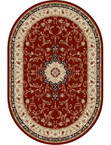 Covor grena oval cu forme geometrice diverse dimensiuni