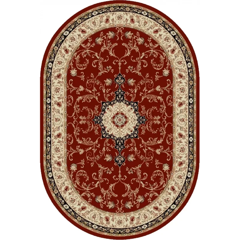 Covor grena oval cu forme geometrice diverse dimensiuni