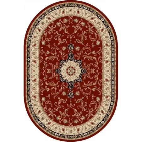 Covor grena oval cu forme geometrice diverse dimensiuni