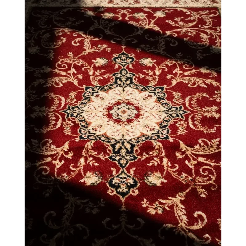 Covor grena oval cu forme geometrice diverse dimensiuni