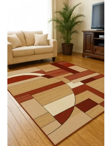 Covor modern cu linii geometrice