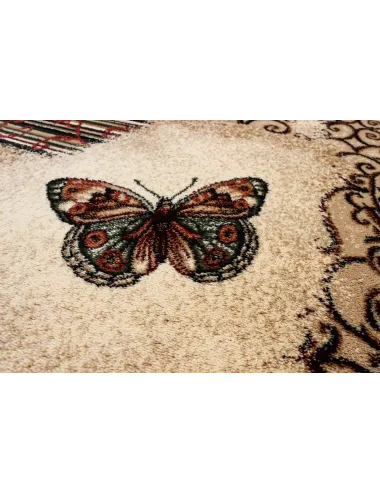 Covor modern oval lotus fluturi 1607  - 4