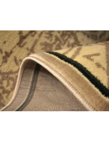 Covor nuante maro cu flori  - 3