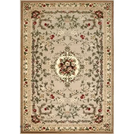 Covor clasic sintetic cu desen floral