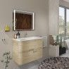 Mobilier baie pentru lavoar, stejar auriu, 80 x 46 x 56 cm - 2
