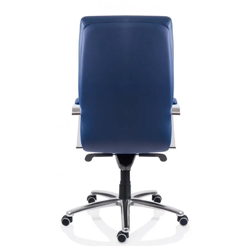 Scaun birou piele-eco albastru Sett  - 4