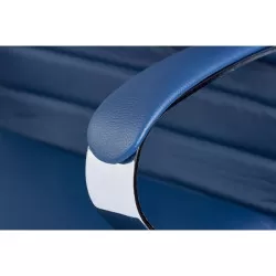 Scaun birou piele-eco albastru Sett  - 5