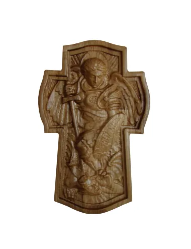 Arhanghelul Mihail biruind pe Satana. dimensiune 16.5x10 cm  - 3