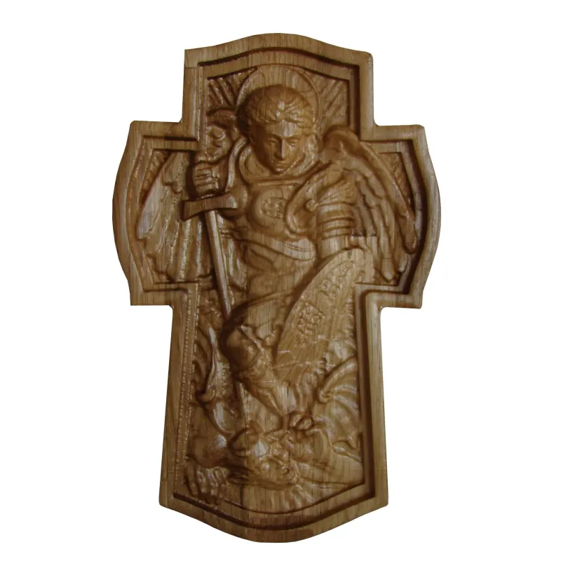 Arhanghelul Mihail biruind pe Satana. dimensiune 16.5x10 cm  - 3