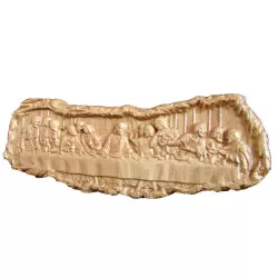 Icoana sculptata Cina cea de Taina, stejar, 26x9 cm  - 3