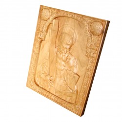 Icoana sculptata Sfantul Apostol Andrei, ocrotitorul Romaniei, 25x20cm